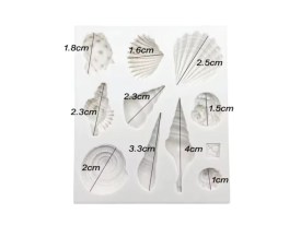 Molde silicona 10 caracoles
